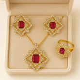 Zircon Locket Set-73 (Maroon)